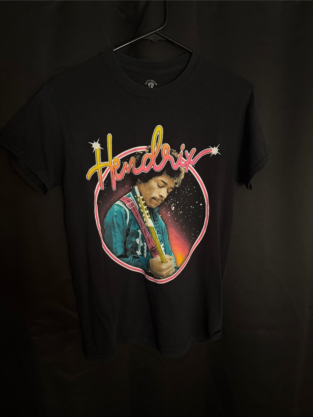 Black Graphic Hendrix Short-Sleeve Tee SM